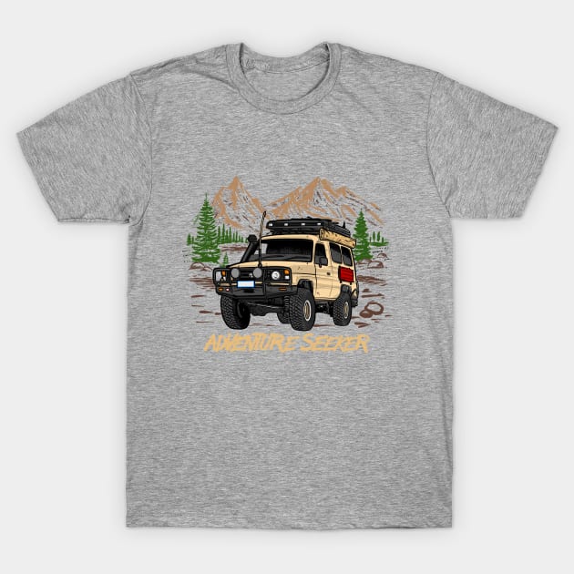 Land Cruiser Adventure Seeker - Peanut T-Shirt by 4x4 Sketch